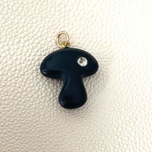 Vintage German Mushroom Toadstool Pendant with Crystal